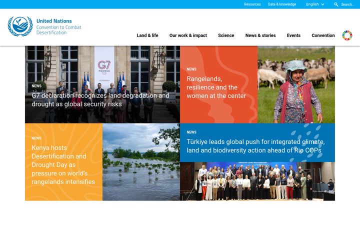 Screenshot of unccd.int