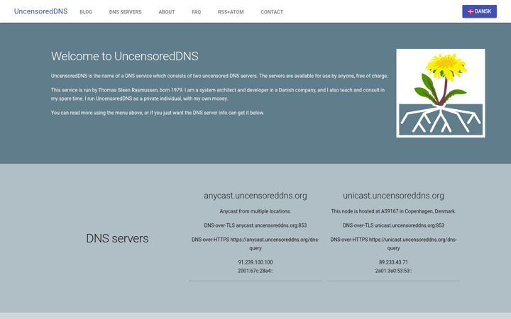 Screenshot of uncensoreddns.org