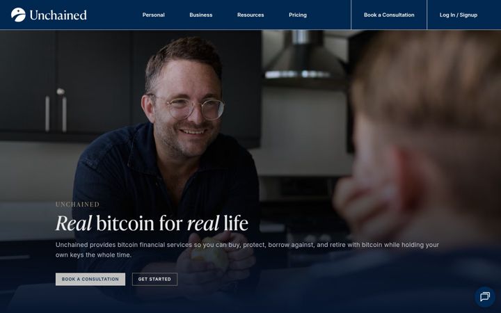 Screenshot of unchained.com