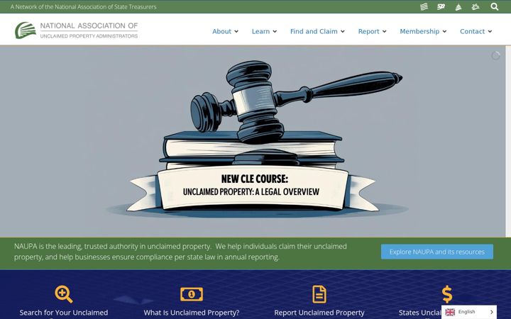 Screenshot of unclaimed.org