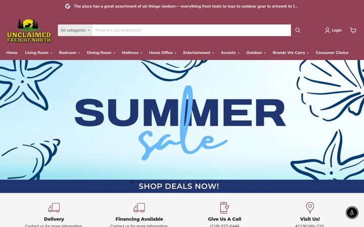Screenshot of unclaimedfreightnorth.com