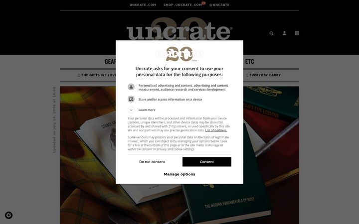 Screenshot ta' uncrate.com
