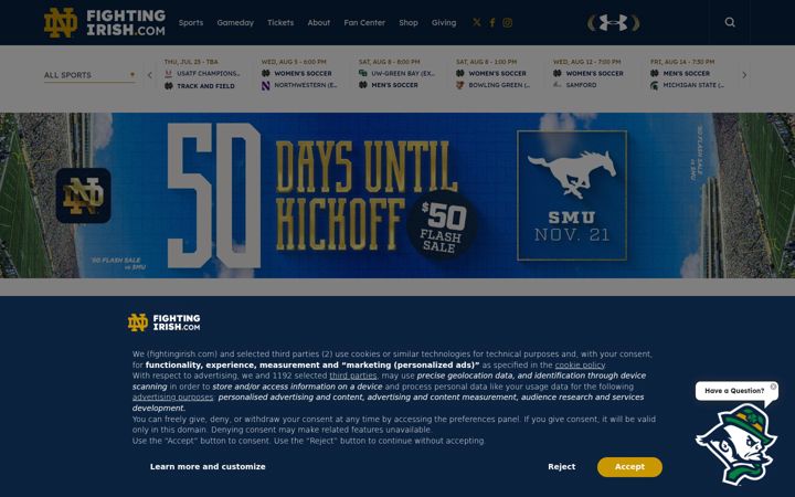 Screenshot of und.com