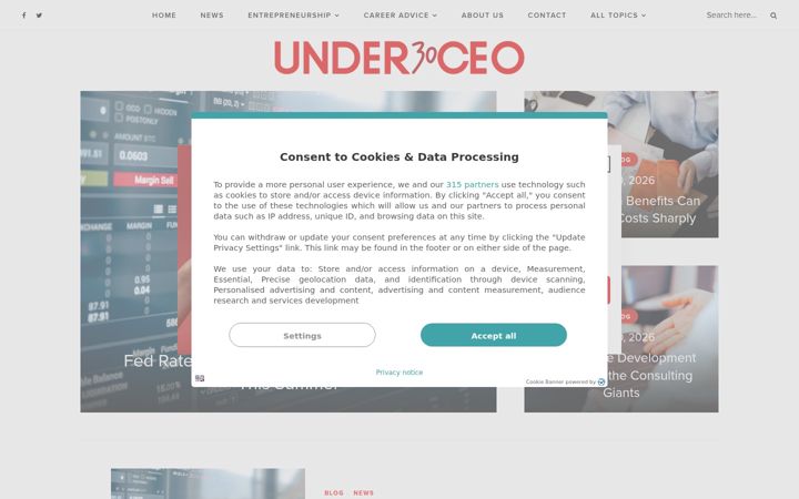Screenshot of under30ceo.com