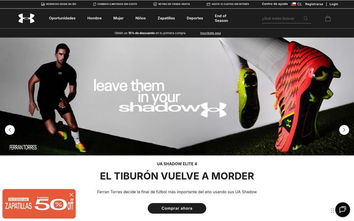 Screenshot of underarmour.cl