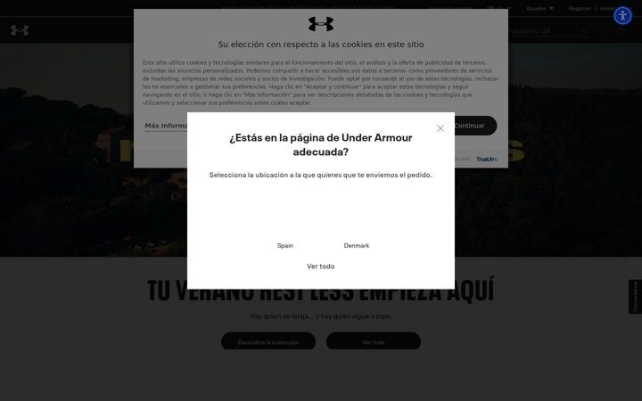 Screenshot of underarmour.es