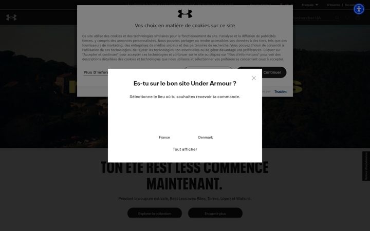 Screenshot of underarmour.fr