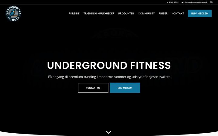 Screenshot van undergroundfitness.dk