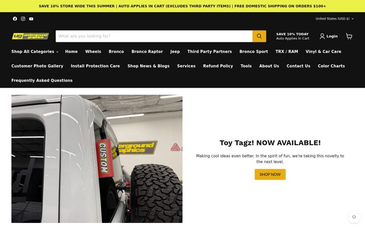 Screenshot ta' undergroundgraphics.com