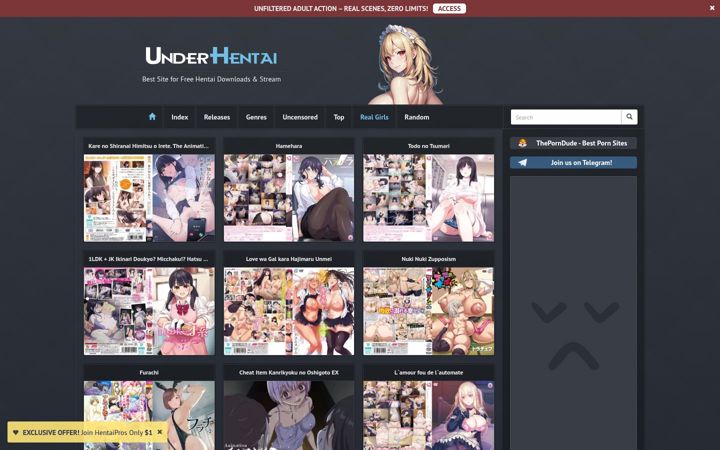 Screenshot of underhentai.net