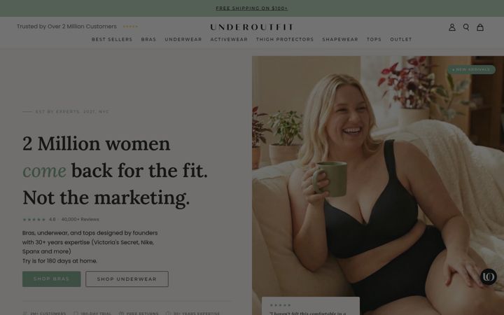 Screenshot di underoutfit.com