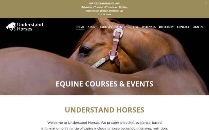 Screenshot van understandhorses.com