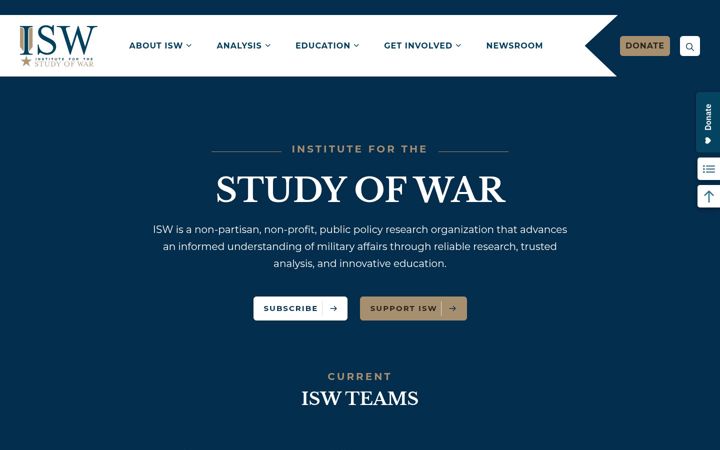 Captură de ecran a understandingwar.org