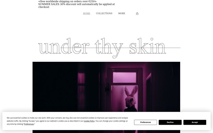 Skärmbild av underthyskin.com