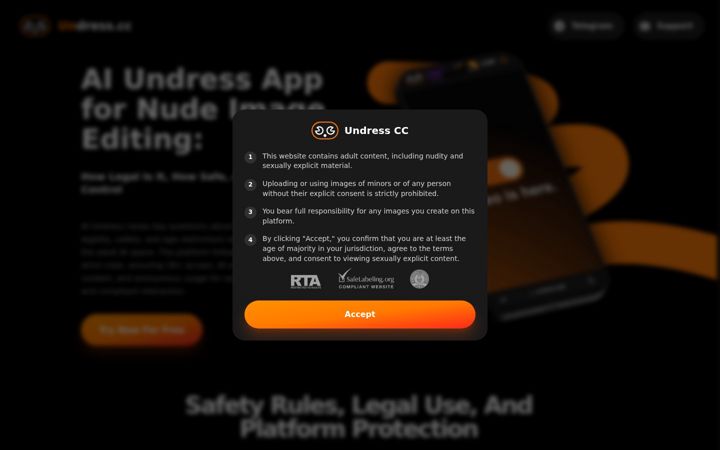 Screenshot of undress.cc