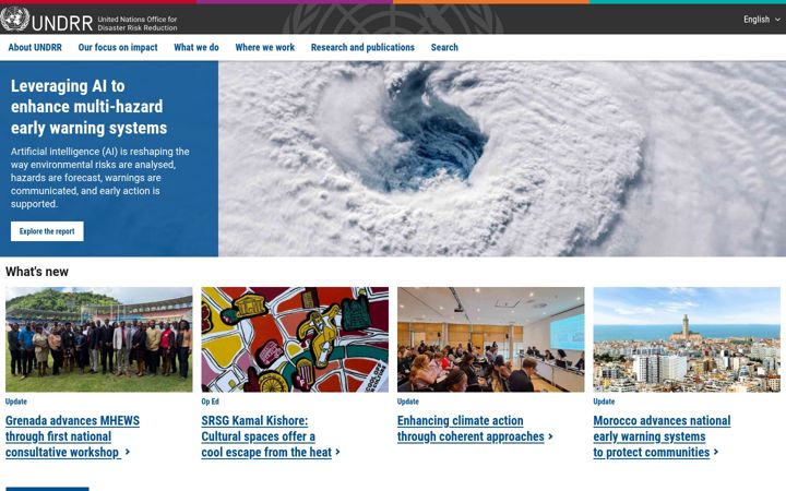 Screenshot ta' undrr.org