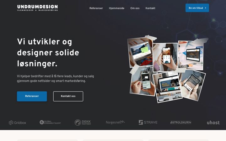 Screenshot of undrumdesign.no