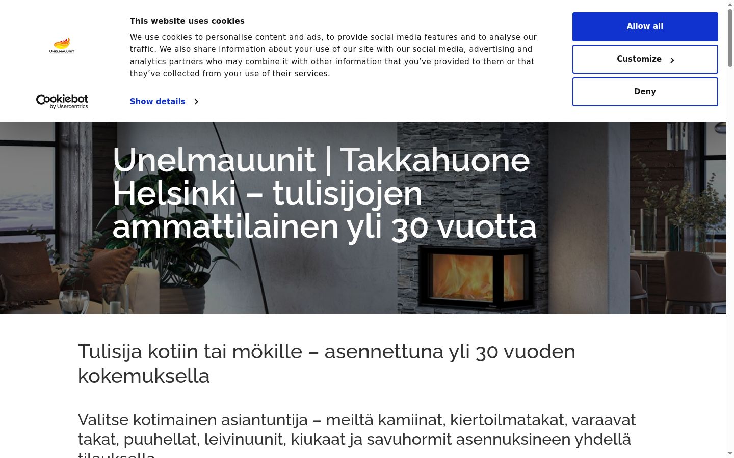 Képernyőkép a bármilyen interakció előtt megjelenő hozzájárulási bannerről