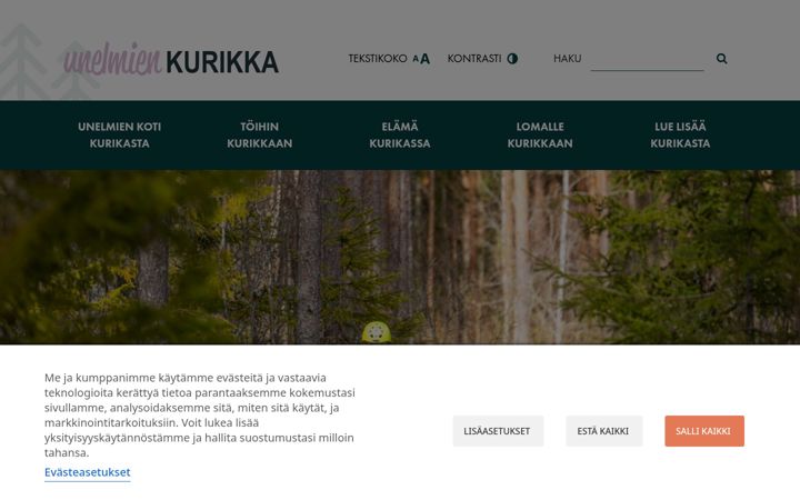 Snímek obrazovky unelmienkaupunki.fi