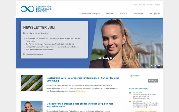 Screenshot του unendlich-viel-energie.de