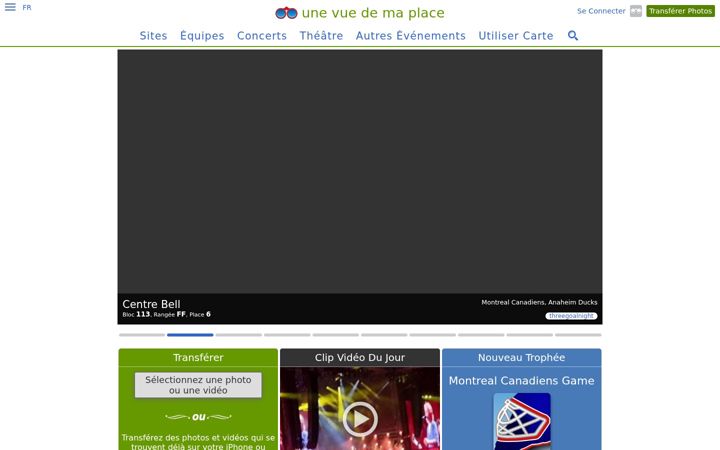 Screenshot ta' unevuedemaplace.fr
