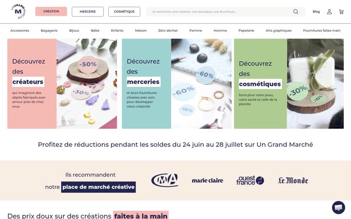 Zrzut ekranu ungrandmarche.fr