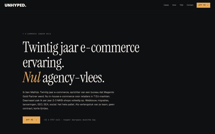 Screenshot of unhyped.nl