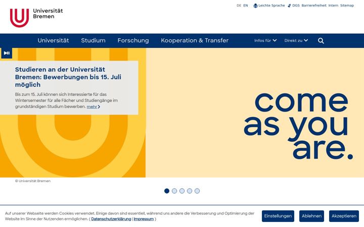 Screenshot ta' uni-bremen.de