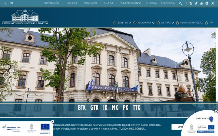 Screenshot of uni-eszterhazy.hu