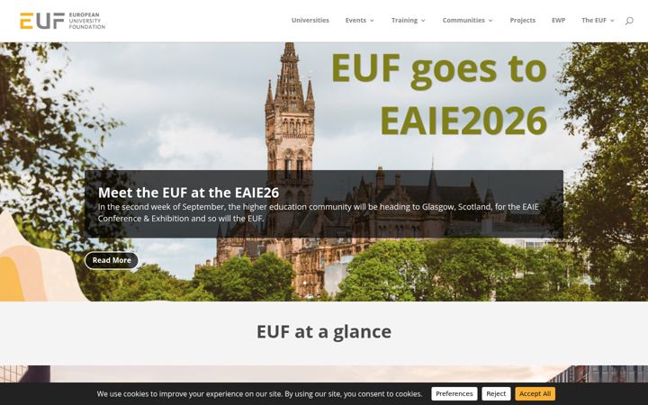 Screenshot of uni-foundation.eu
