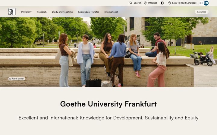 Screenshot του uni-frankfurt.de