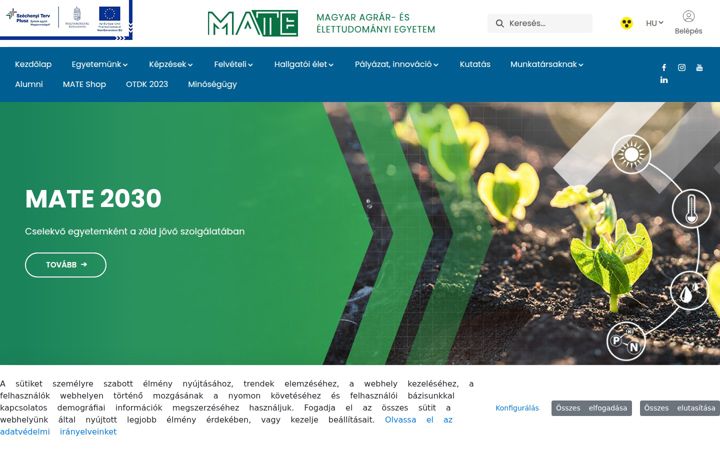 Screenshot of uni-mate.hu