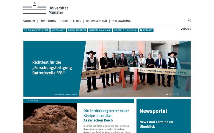 Screenshot του uni-muenster.de