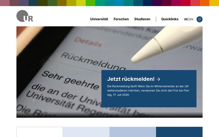 Screenshot ta' uni-regensburg.de