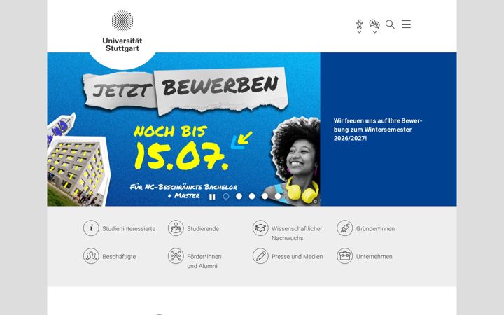 Skjermbilde av uni-stuttgart.de