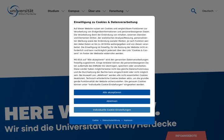 Screenshot of uni-wh.de