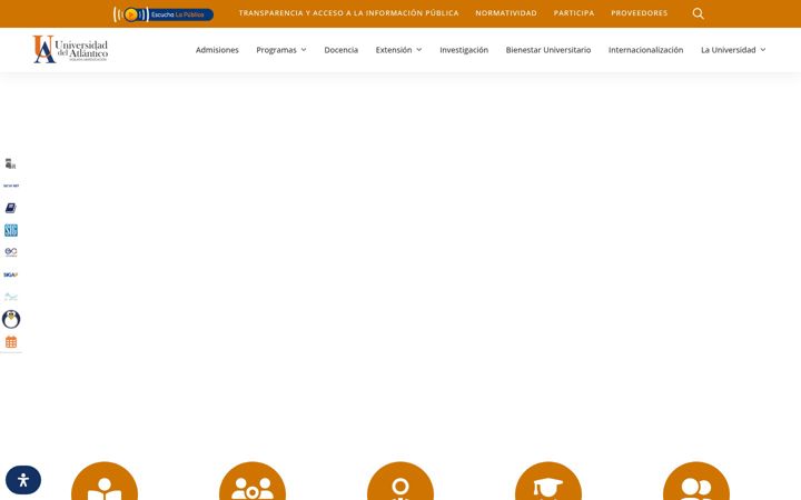 Screenshot of uniatlantico.edu.co