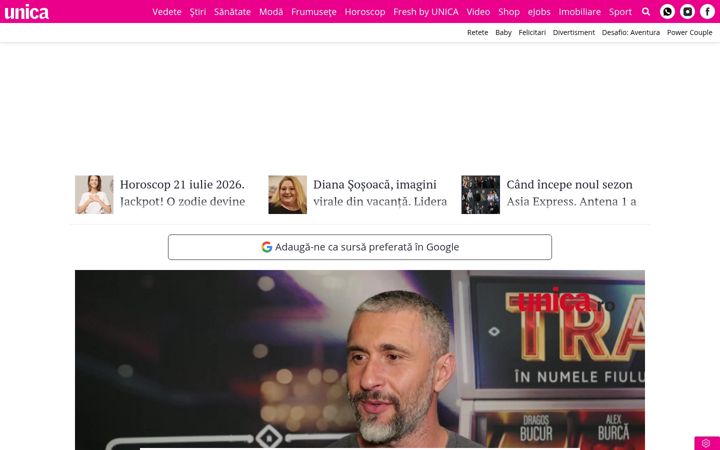 Screenshot of unica.ro