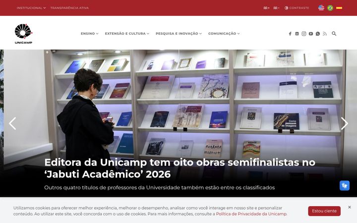 Screenshot of unicamp.br
