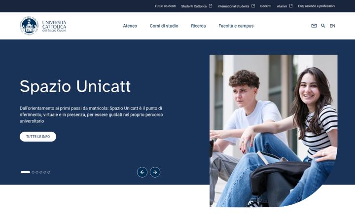 Screenshot van unicatt.it