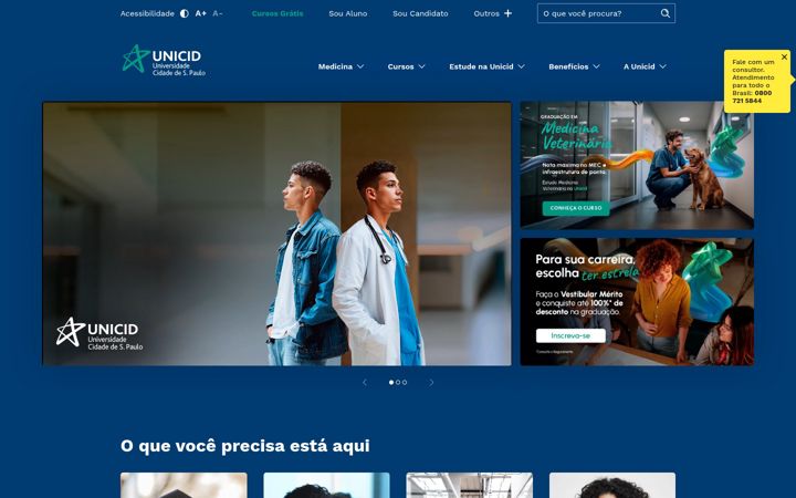 Screenshot of unicid.edu.br