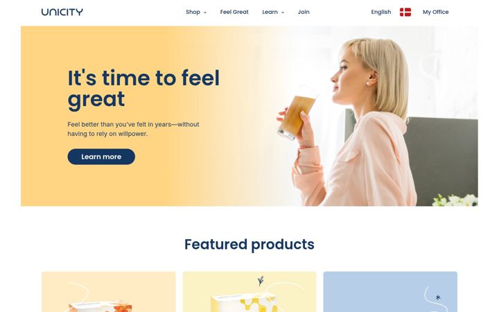 Zrzut ekranu unicity.com