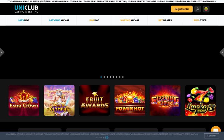 Screenshot of uniclub.lt