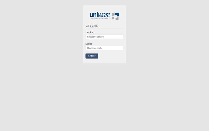 Screenshot of uniexames.com.br