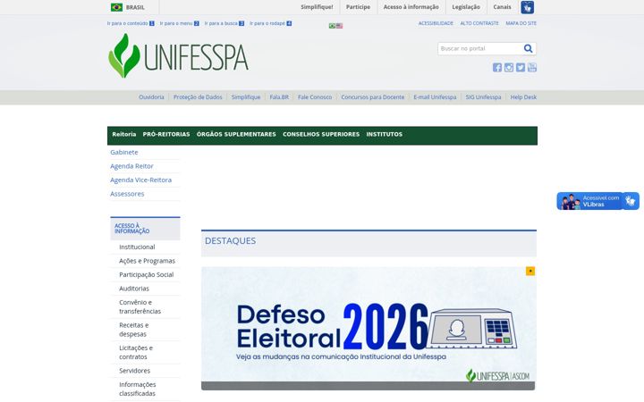 Screenshot of unifesspa.edu.br