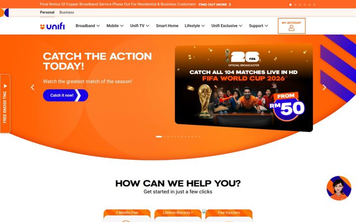 Screenshot of unifi.com.my