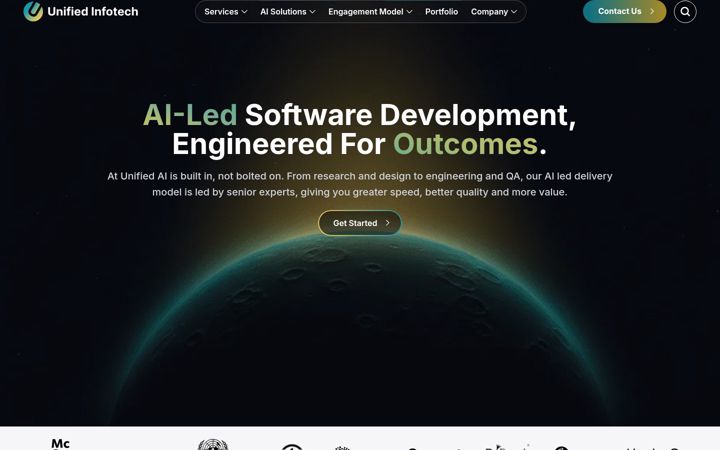 Posnetek zaslona unifiedinfotech.net