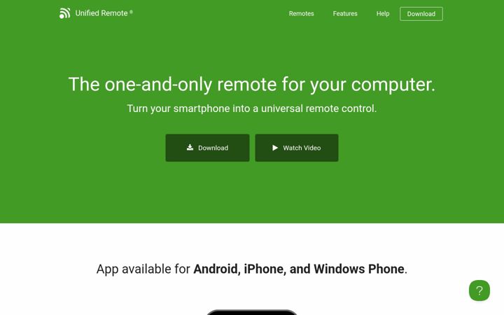 Screenshot of unifiedremote.com