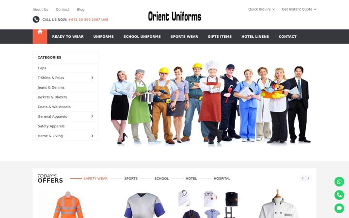 Screenshot of uniformfactory.ae