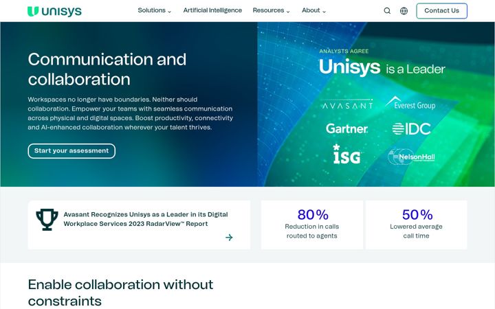 Screenshot von unifysquare.com